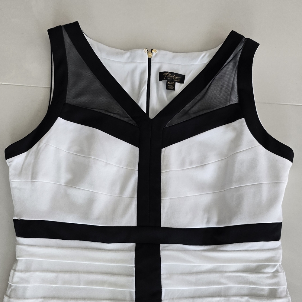 Thalia Sodi Black and White Dress With Mesh Detail - XL - Picture 3 of 4